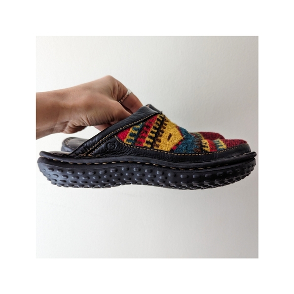 Born Shoes - NWOT Born Clog Multicolor Wool Mules